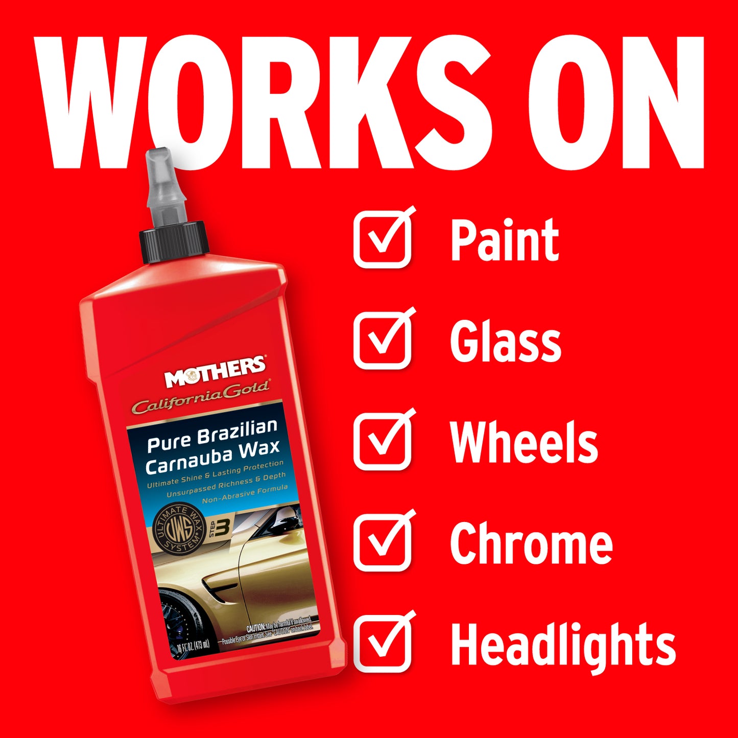 Mothers Pure Carnauba Wax S3 473ml 05750